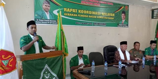 Nyatakan Sikap Jelang Pemilu, GP Ansor Sumbar Instruksikan Kader dan Banser Bantu Polri/TNI
