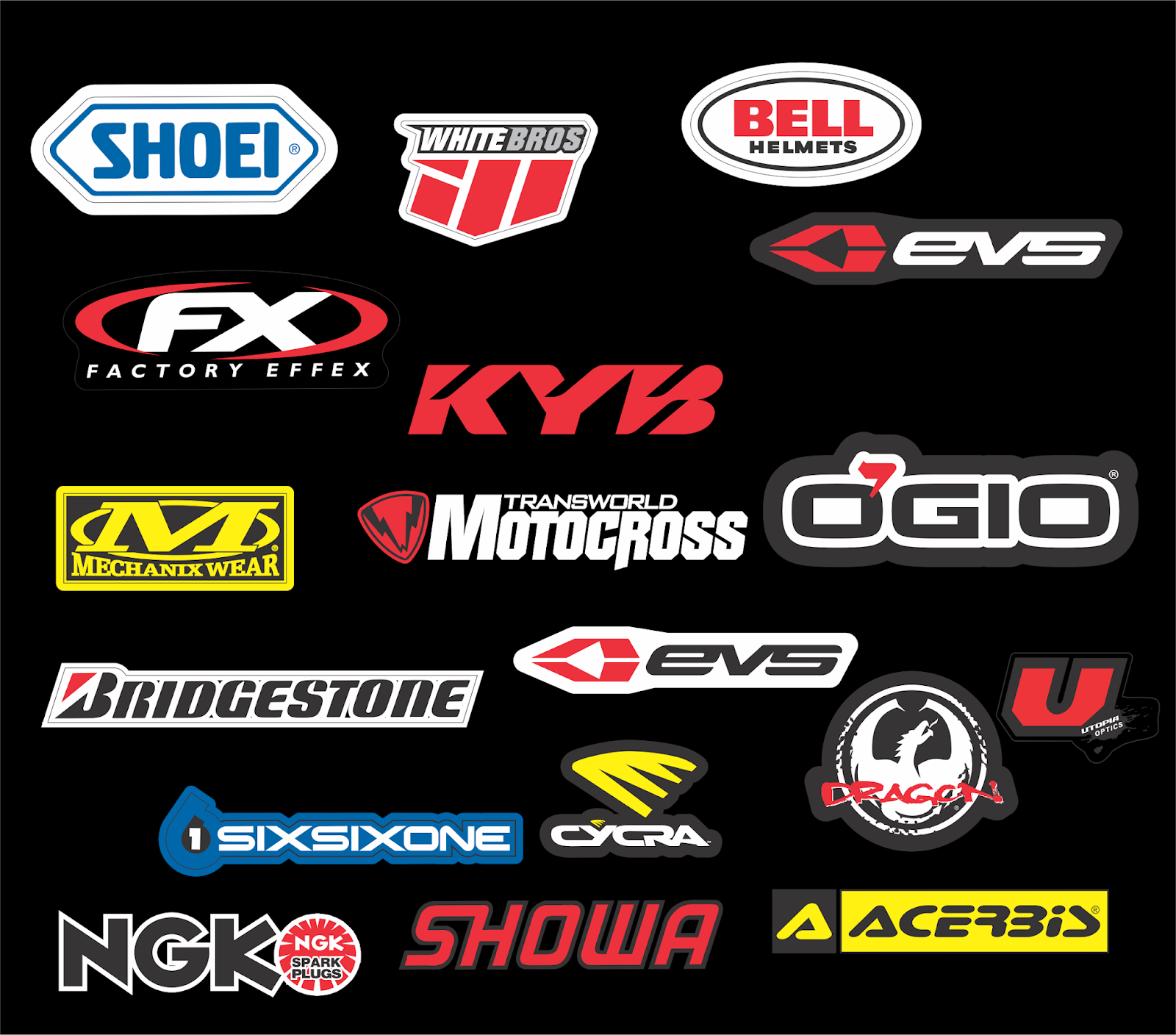 Sticker Sponsor Balap Road Race Decal Sticker For Vinyl Adhesive