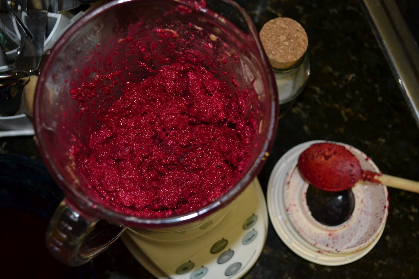 bonbons & biscotti Beet Hummus, Goat Cheese, Mint Crostini (plus