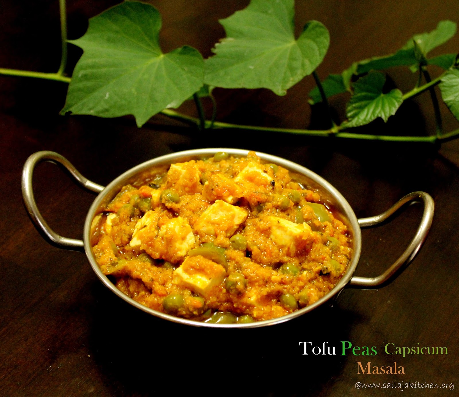 Sailaja Kitchen...A site for all food lovers! Tofu Matar Capsicum