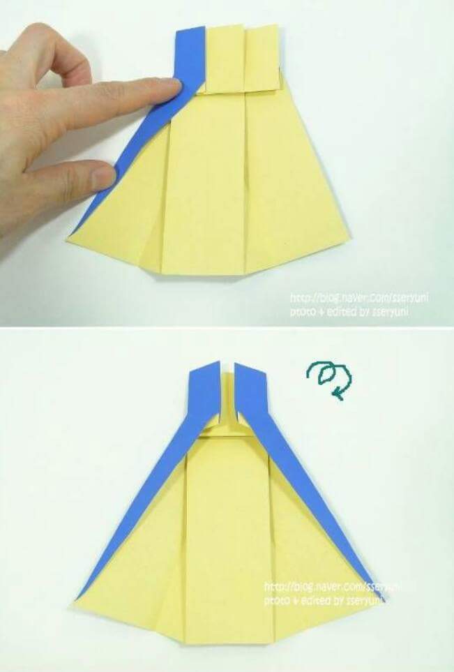 How to make frock from paper, useful for card decoration 