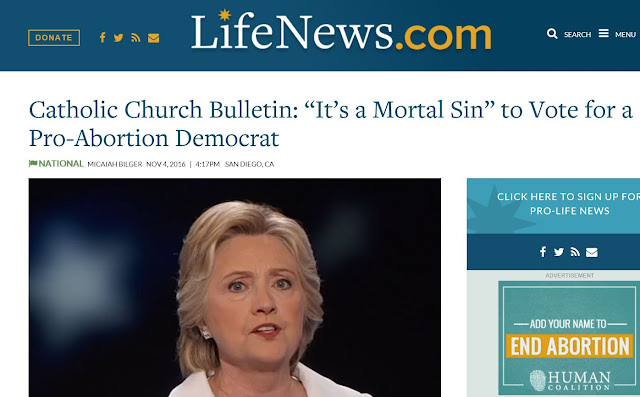 http://www.lifenews.com/2016/11/04/catholic-church-bulletin-its-a-mortal-sin-to-vote-for-a-pro-abortion-democrat/