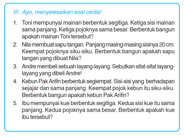 Kumpulan Soal Matematika: Soal Ulangan Harian Matematika Kelas 3 SD