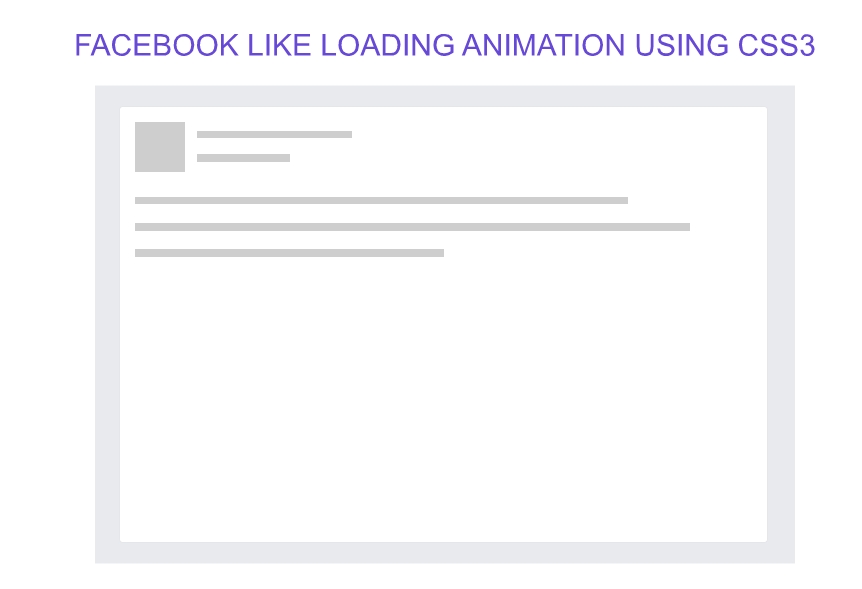 Facebook loading animation using CSS3 | SKPTRICKS