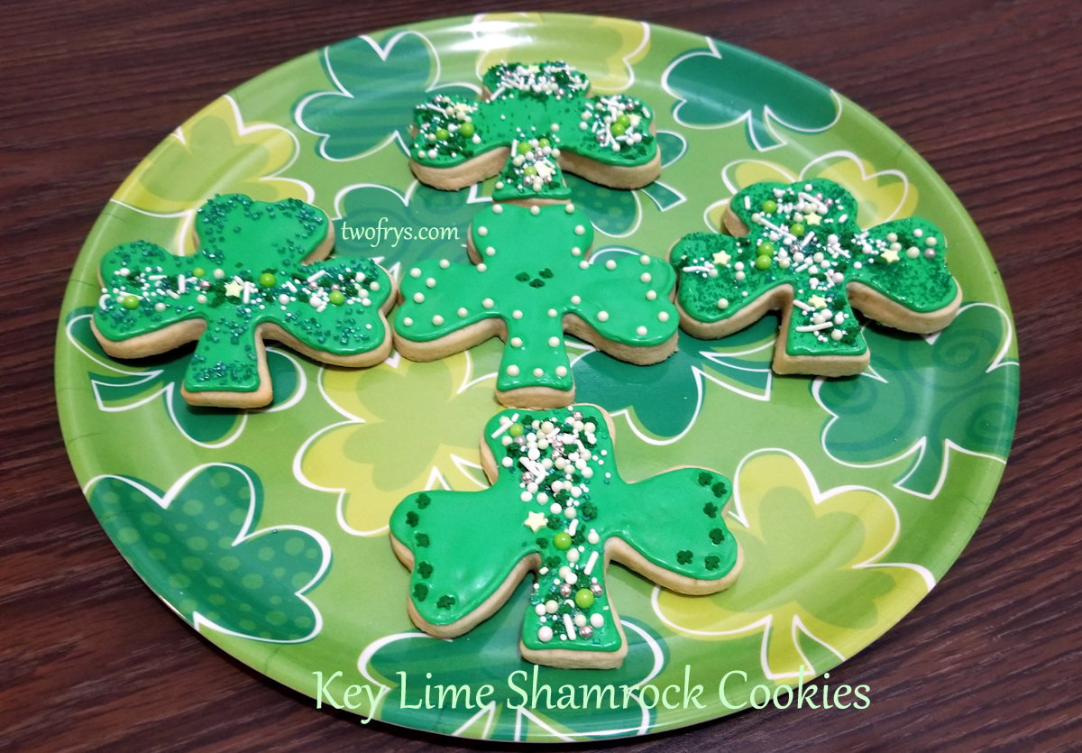 Two Frys Key Lime Shamrock Cookies