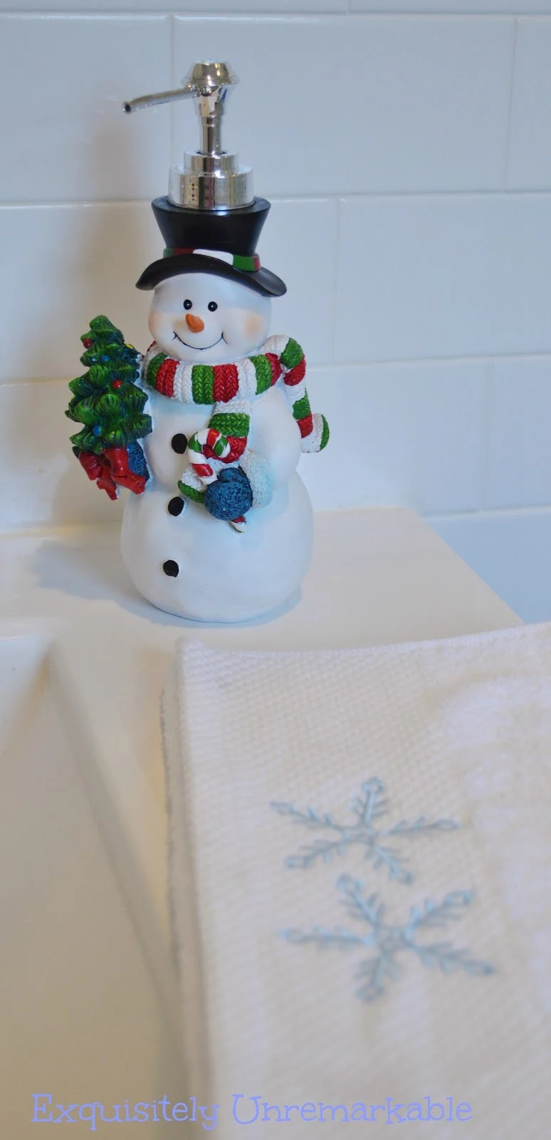 snowman soap pump