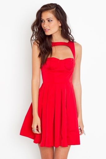 Women's fashion | Cut out mini red dress | Just a Pretty Style