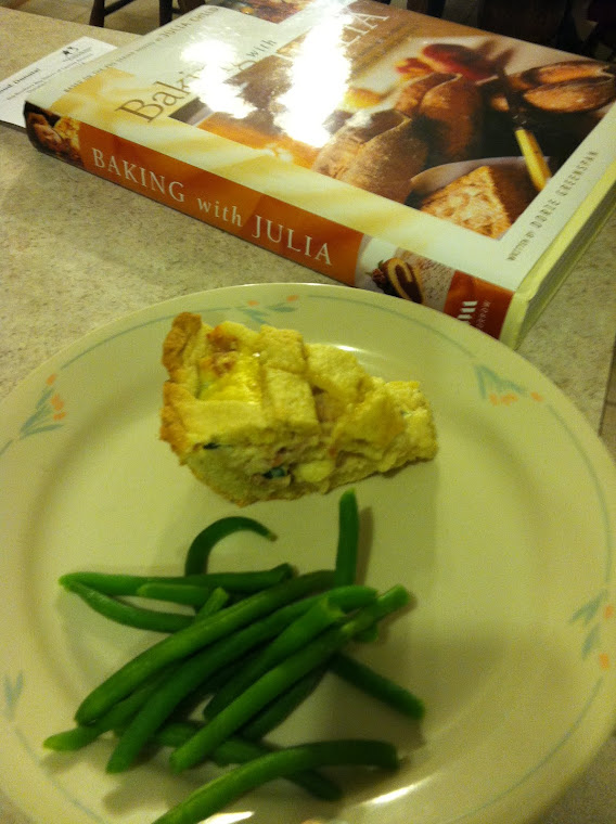 Pizza Rustica Served with Green Beans