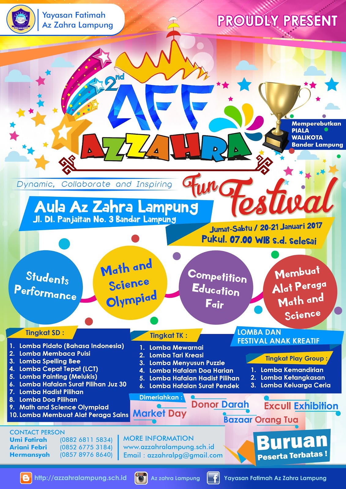 Jenis Lomba Festival Anak Kreatif 2nd Az Zahra Fun Festival 2017 Yayasan Fatimah Az Zahra Lampung