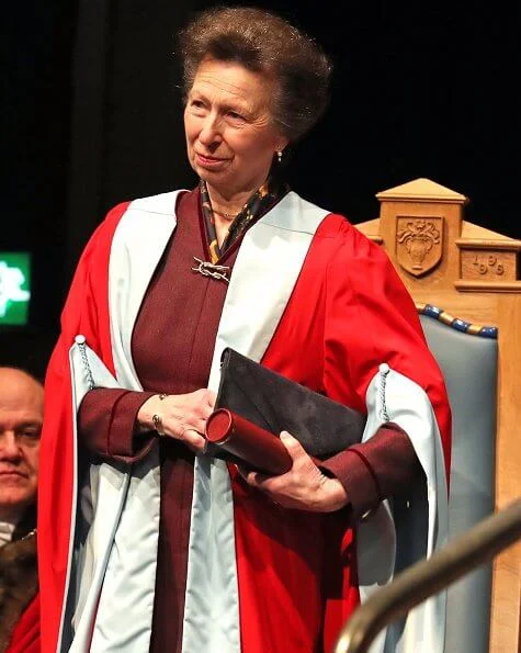 The Duchess of Cornwall presented The Princess Royal with an Honorary Degree in recognition of her contribution to public life