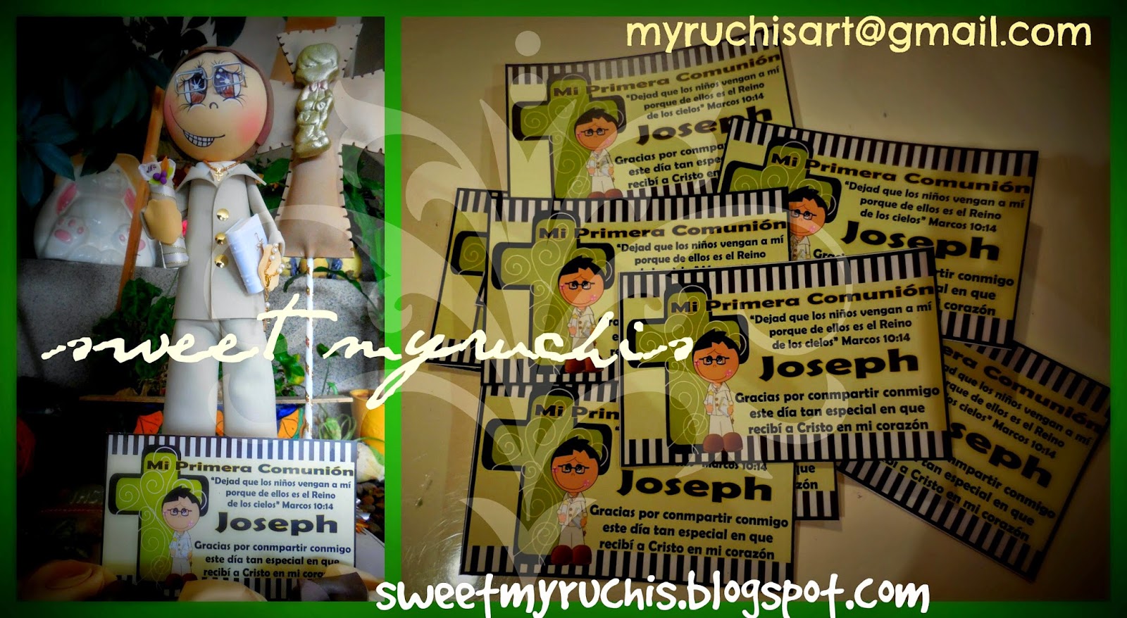 Myruchis Primera Comunión Centro de Mesa. Joseph