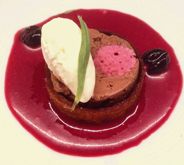 Course 6 - "First Fine Dining Experience" Chocolate Mousse Wellington Course 6 - "First Fine Dining Experience" Chocolate Mousse Wellington