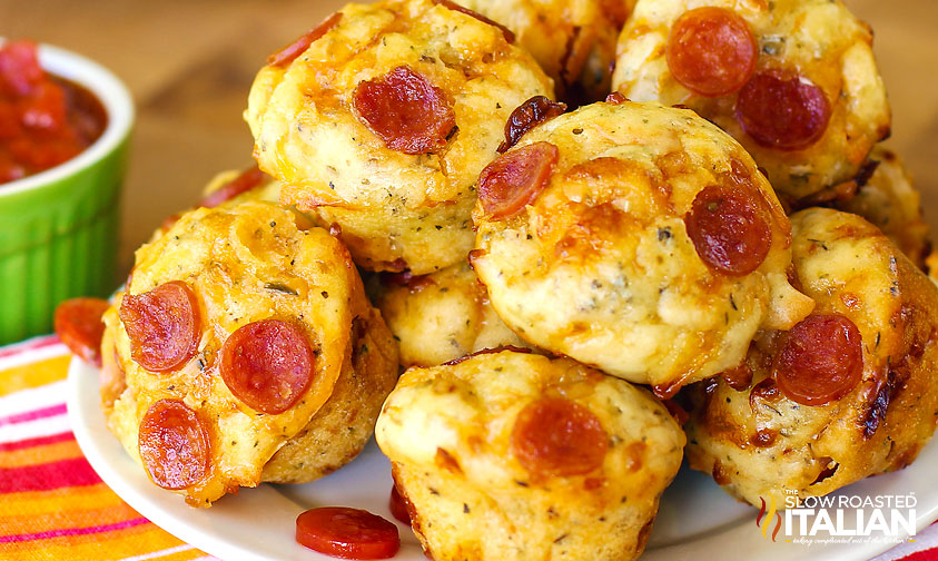 Pizza Bites Appetizer with Pepperoni + Video