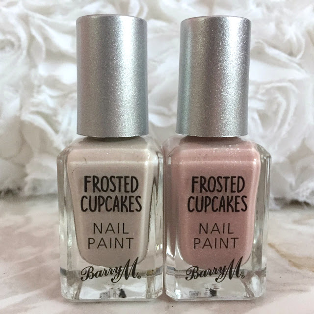 Barry M Frosted Cupcake Nail Paint in Marshmallow & Strawberries & Cream
