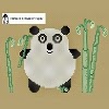  cute kawaii panda cross stitch chart with bamboo