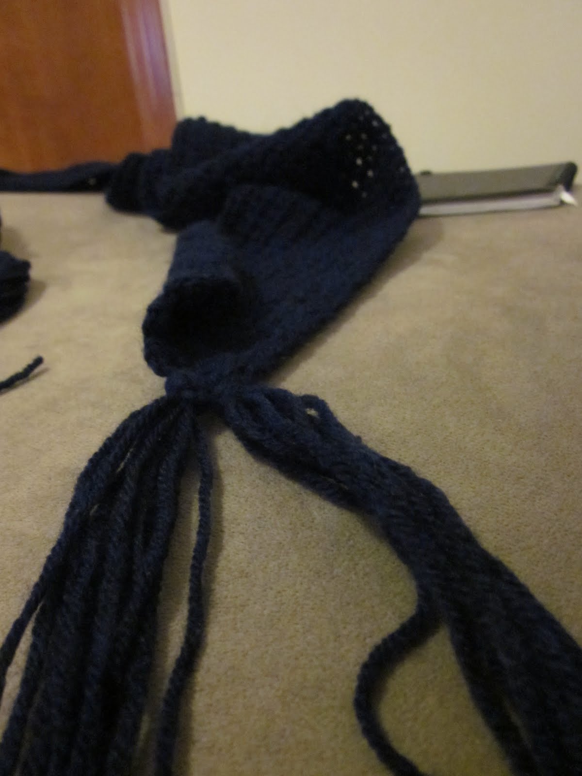The Crafty Novice How to Add Fringe to a Scarf