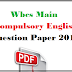 Wbcs Main Compulsory English Question Paper 2018