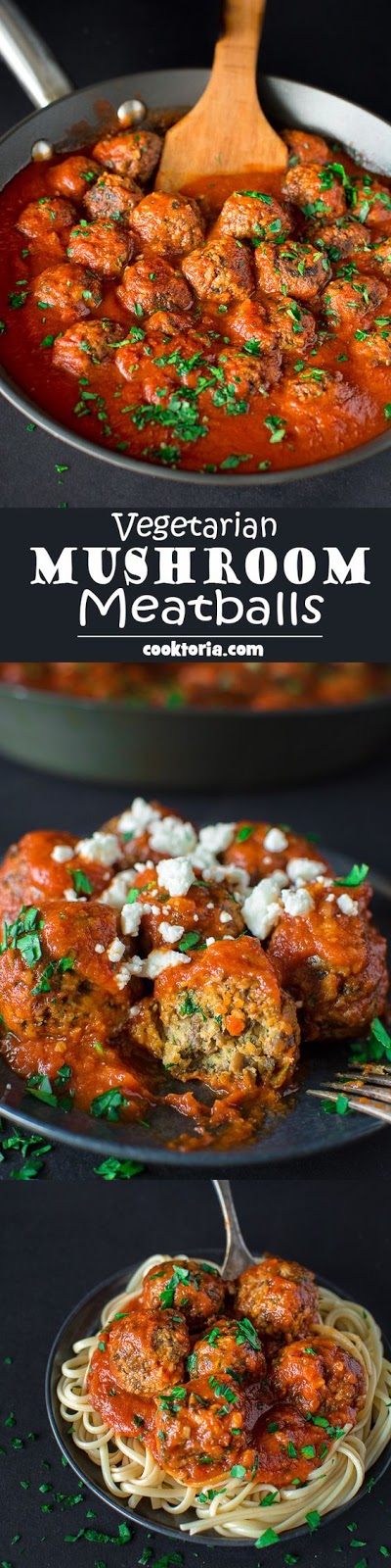 These soft and moist Mushroom Meatballs are simple to prepare and make a perfect vegetarian dinner!