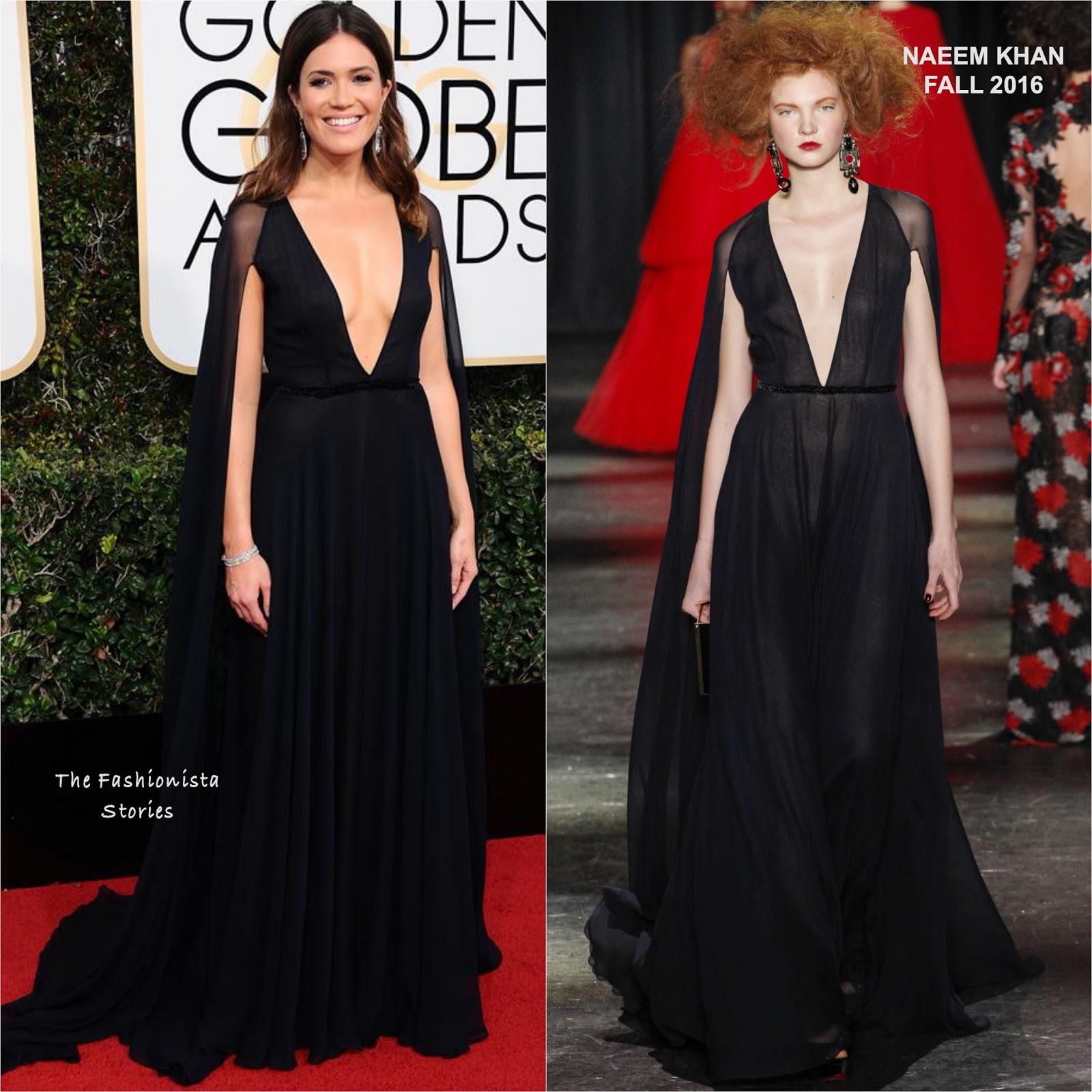 Mandy Moore In Naeem Khan At The 74th Golden Globe Awards