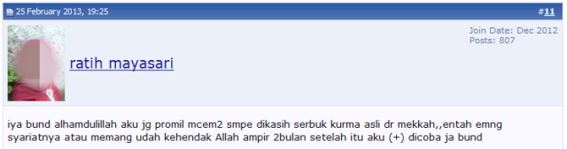+2 Bulan +Hamil Promil dengan Serbuk Kurma +2 Bulan +Hamil Promil dengan Serbuk Kurma