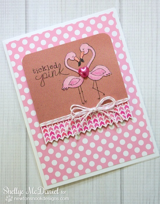 Shelly McDaniel  - Tickled Pink Flamingo Card  | Stamps by Newton's Nook Designs