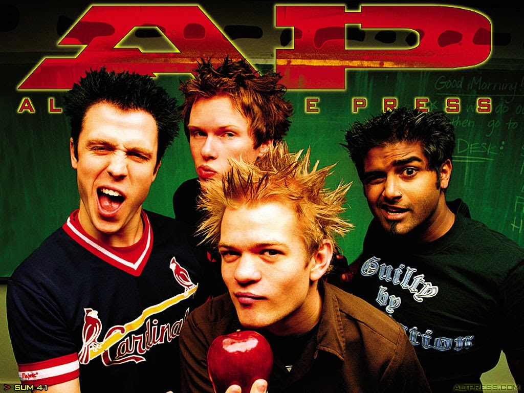 Sum 41 is a Canadian punk rock band from Ajax, Ontario, Canada, active since 1996. http://www.jinglejanglejungle.net/2015/01/sum41.html #Sum41
