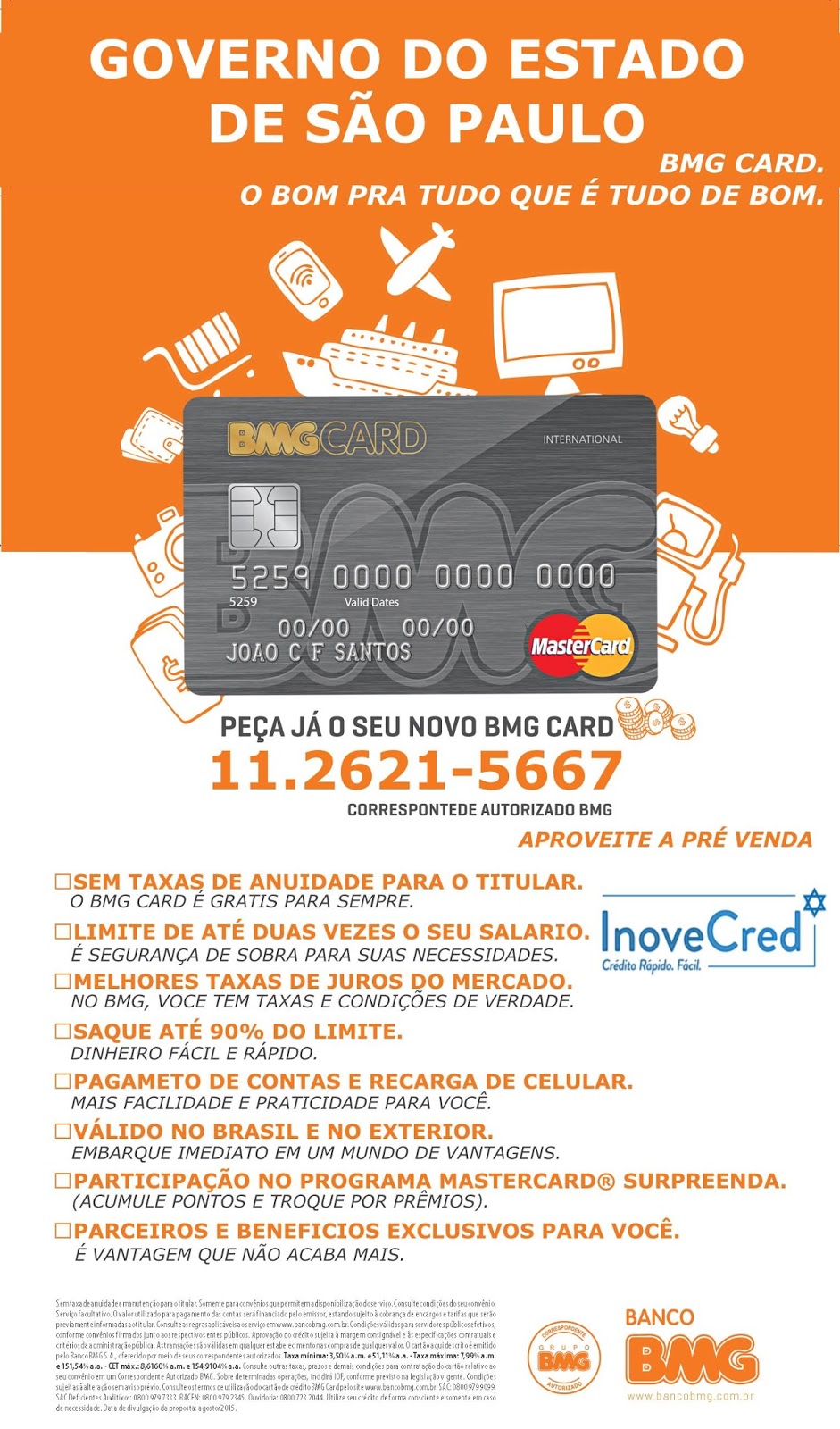 Inove Cred - Empréstimo Consignado - BMG CARG GOVERNO DO 