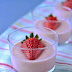 Panna cotta de fresas sin lactosa