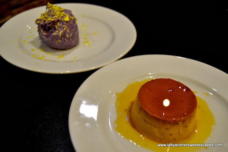 leche flan and ube halaya at Soy and Pepper Reef Mall