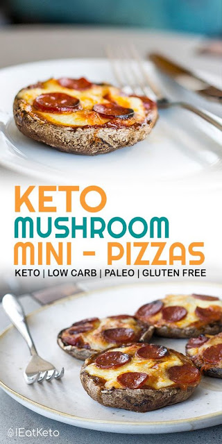 Portobello Mushroom Mini Keto Pizza