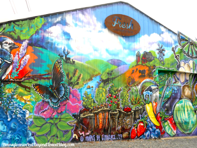 Street Art Wall Mural in New Wilmington Pennsylvania by J Muzacz