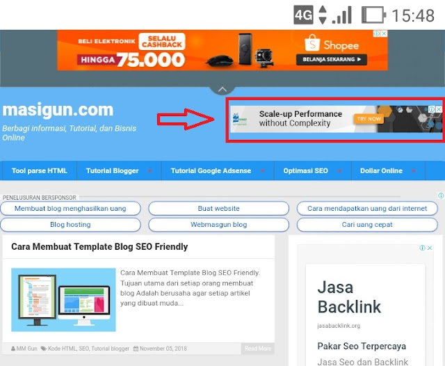 Cara Pasang Iklan Responsive di Header Cara Pasang Iklan Responsive di Header