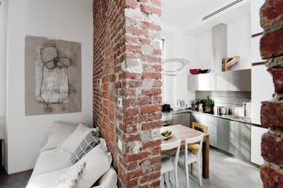 Micro apartamento em estilo industrial (30 m2)