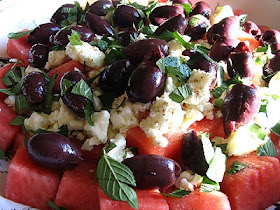 Watermelon & Feta Salad With Olives