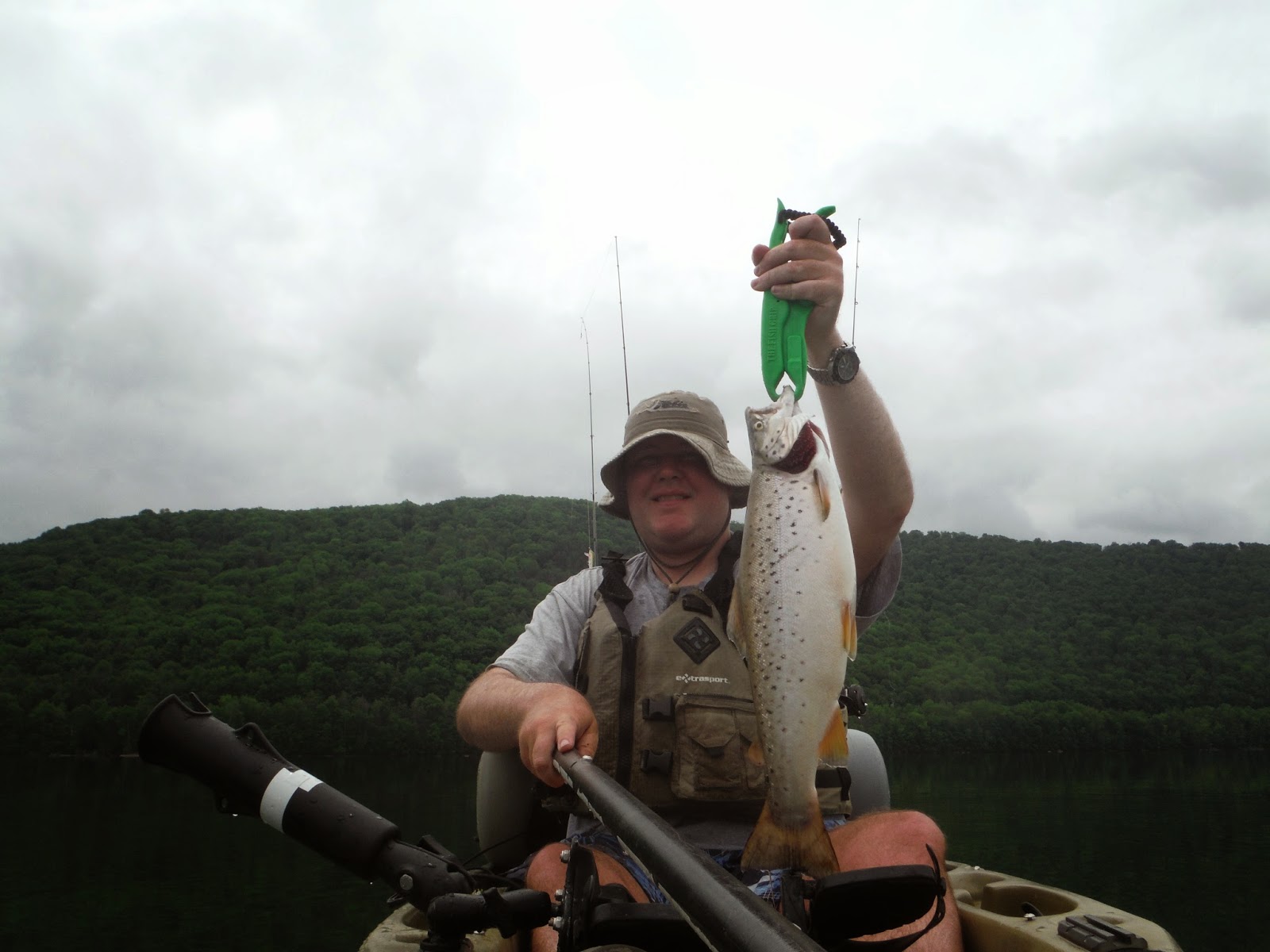 Long Island Kayak Angler Kayak Fishing for Brown Trout Pepacton