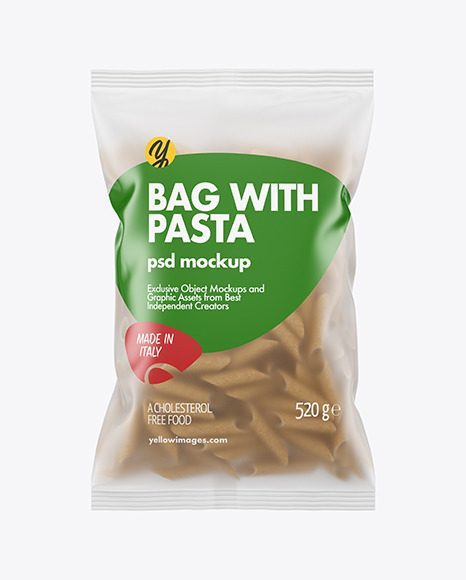 Download Whole Wheat Pennoni Rigati Pasta Frosted Bag Mockup Yellowimages Mockups