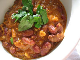 Kidney Beans in a Slowly Simmered Tomato Sauce with Shredded Paneer (Rajma)