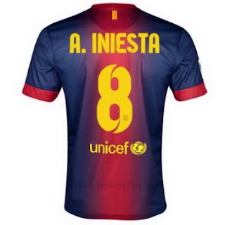 Camiseta De Futbol: Camisetas A.Iniesta Barcelona 2013