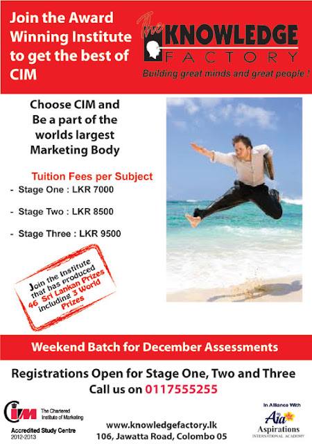 Enroll for Chartered Institute of Marketing (CIM) programmes with Knowledge Factory