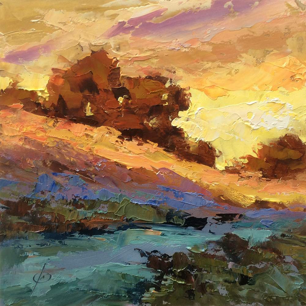 TOM BROWN FINE ART BOLD IMPRESSIONIST LANDSCAPE by TOM BROWN