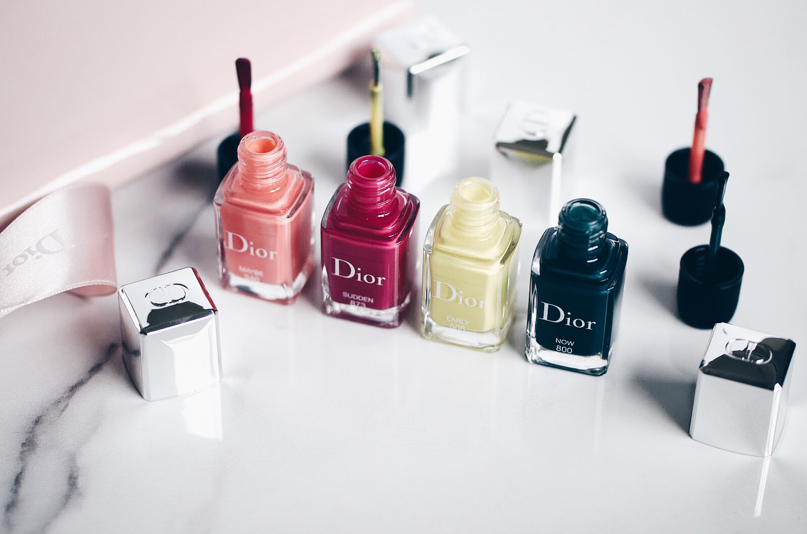 dior vernis printemps 2017 340 maybe 800 now 873 sudden 505 Early avis test swatches