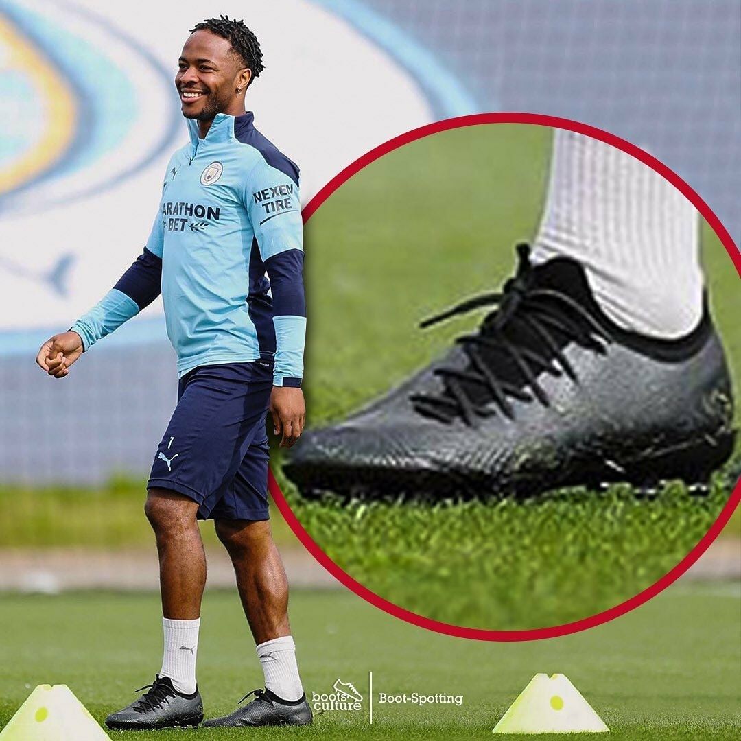 No Puma Deal: Sterling Trains In Blackout Nike Boots Ahead Of Man City ...