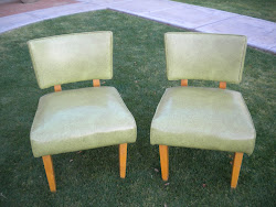 vinyl slipper chairs...SOLD