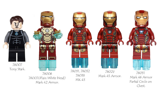 LEGO Iron Man Minifigure Mark 50 Armor Avengers Super Heroes 76125 76108 for sale online 