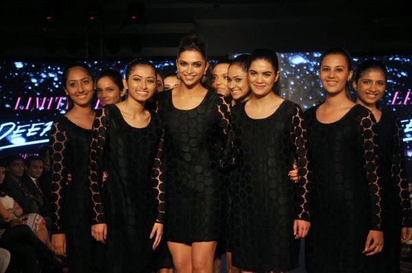 Deepika Padukone in short black dress