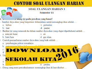 Kumpulan Soal Ulangan Harian Terbaru 2016 Semester II  