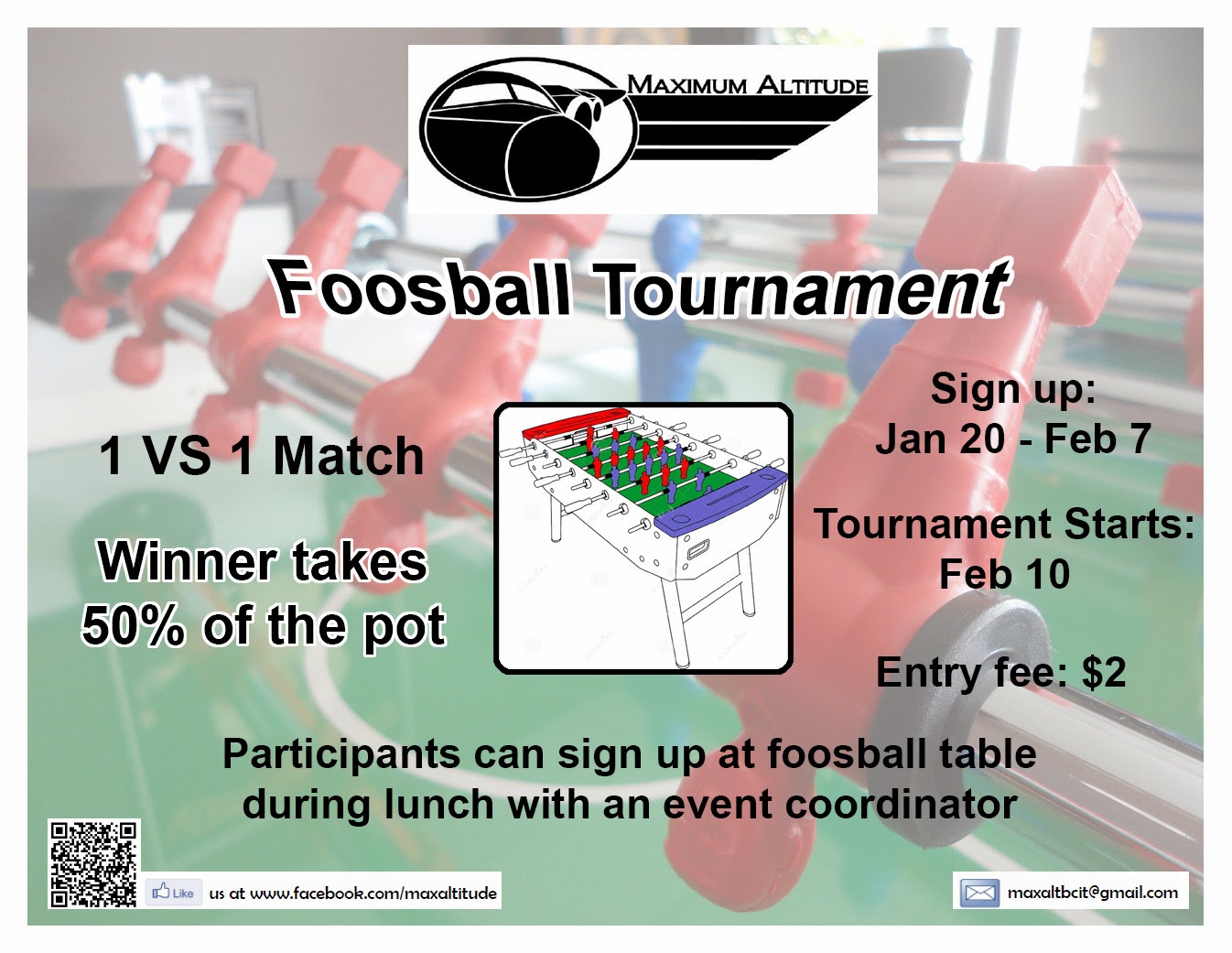 AVOP Connections Maximum Altitude Foosball Tournament