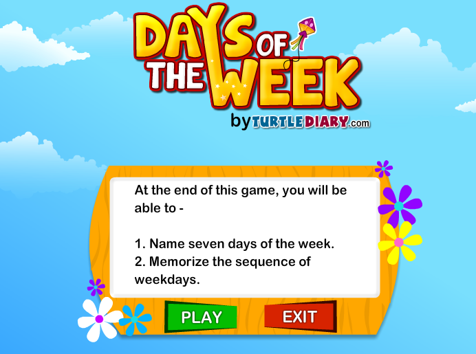 Number Names Worksheets days of the week exercises : Easy Peasy!: Days Of The Week (1º,2º)