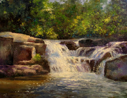 waterfall painting oil cove nel paintings paint water fall canvas everyday sold paintingvalley artist