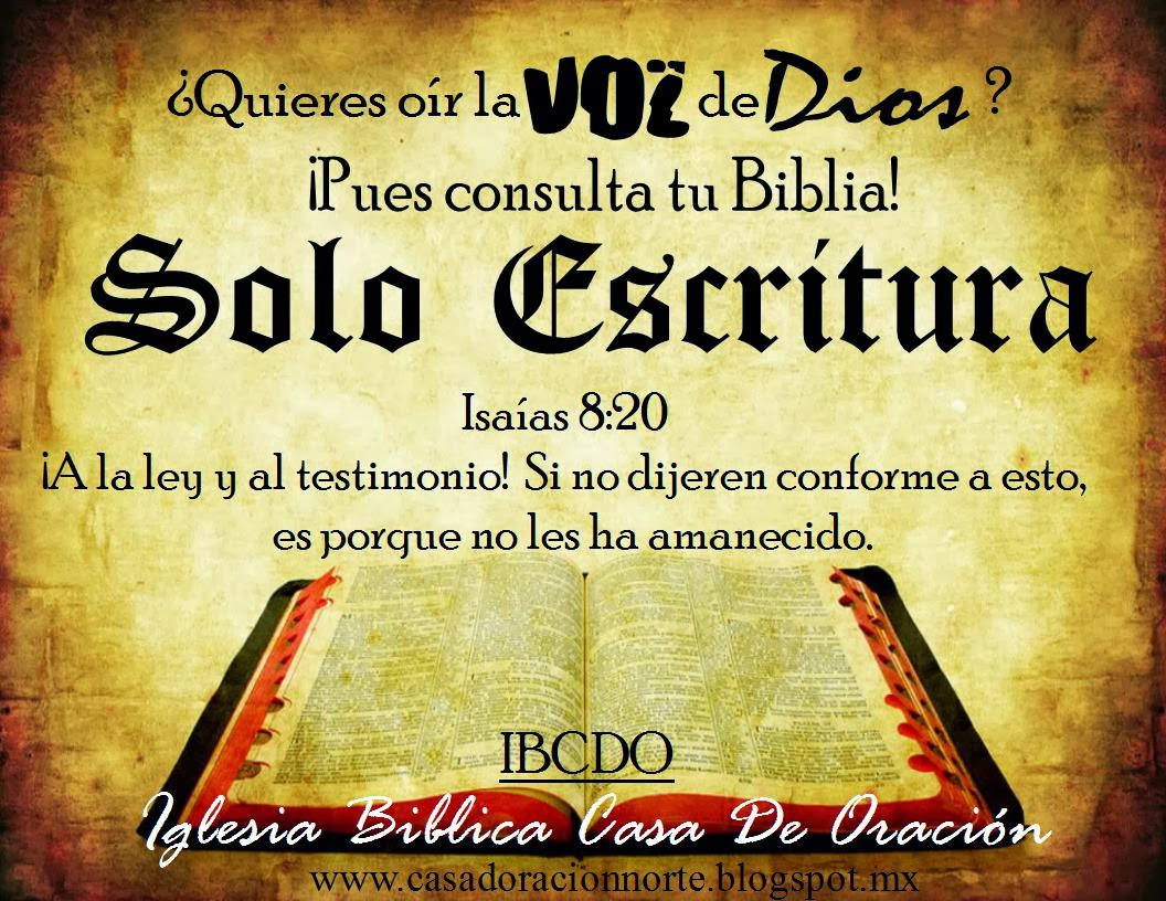 Casa De Oración: SOLO ESCRITURA